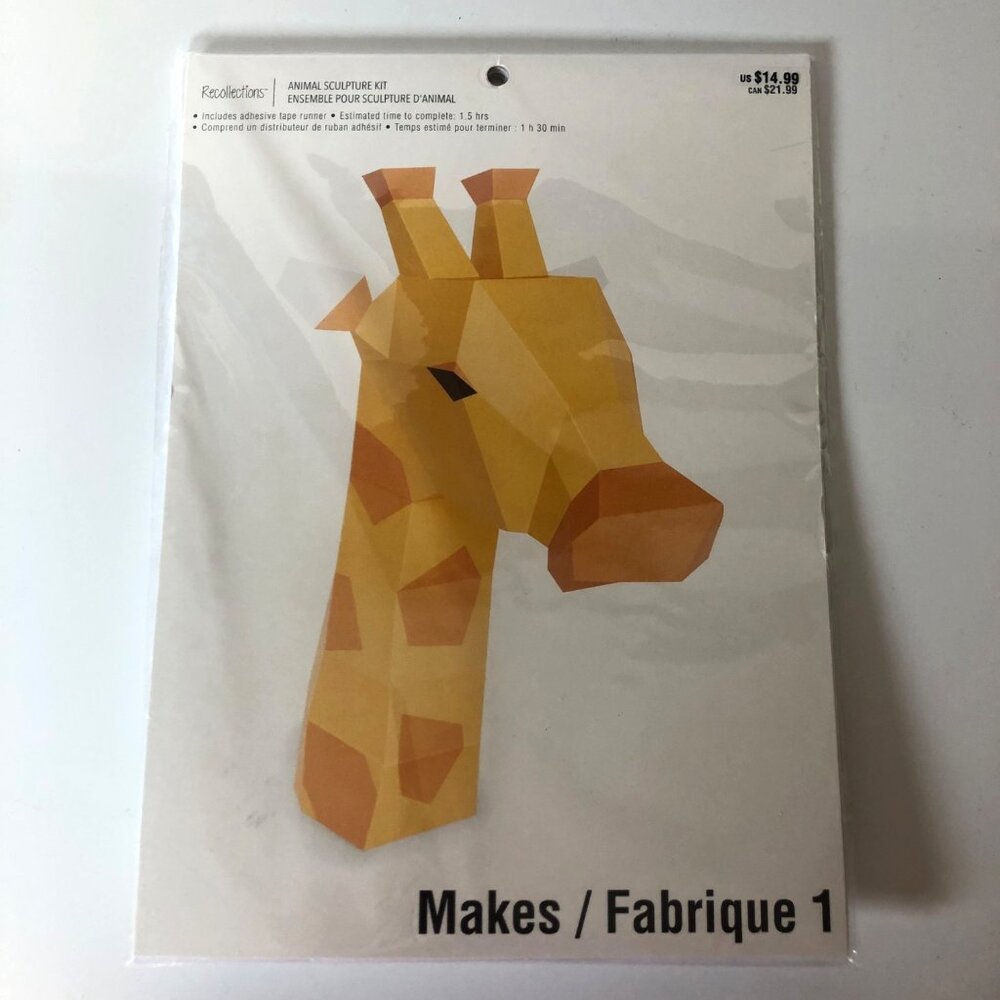 Recollections Animal Sculpture Kit - Giraffe - Creative Crafting Great Gift NEW